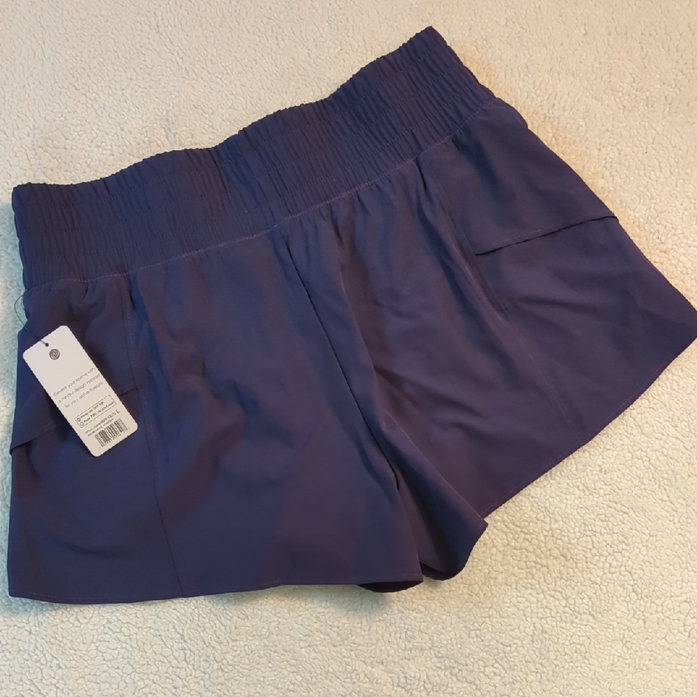 Apana Women's High Waiste Navy Layered Ruffle Short With Built In - Picture 6 of 7